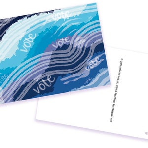 Carte postale Blue Wave pour cartes postales aux électeurs