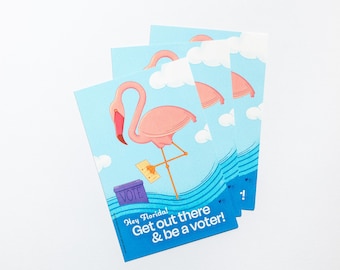 Mary Likes Postcards 100 Postcards! "Hey Florida! Get out there & Be A Voter" Perfect for Postcards to Voters + getting Florida out to vote!