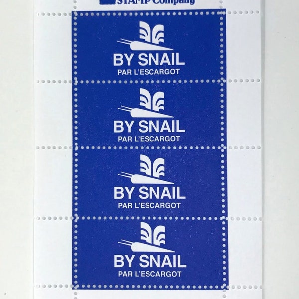 The Portland Stamp Company - By Snail / Par L'Escargot Poster Stamps - multiple color options!!