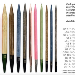 Lykke Knitting Needle Tips - 5&quot; Interchangeable Needle Tips for Circular Needles