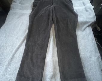 Pantalones de pana LL Bean para hombre, talla 36x30, color negro, corte clásico, elásticos, estilo chino casual.