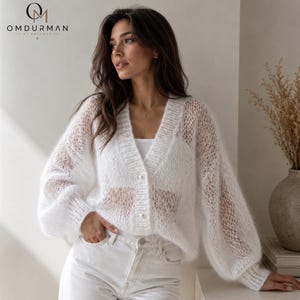 Sheer White Cardigan - Etsy