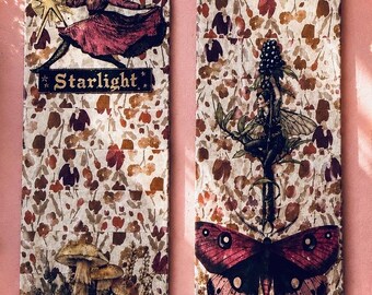 Vintage cottage core bookmark