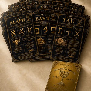 Deluxe Ancient Paleo-Hebrew Flash Cards, 22 Study Deck, Collector Box (Physical) image 7