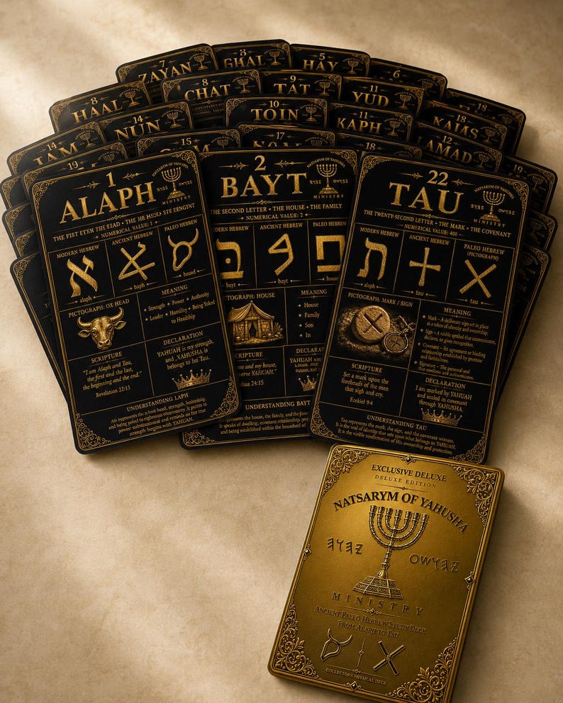 Deluxe Ancient Paleo-Hebrew Flash Cards, 22 Study Deck, Collector Box (Physical) image 7