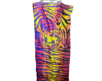 Śpiwór Lisa Frank Vintage Tiger Neon 1986