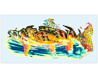 Golden Trout underwater bumper sticker