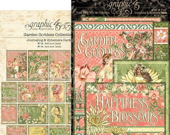Graphic 45 Garden Goddess Ephemera Cards
