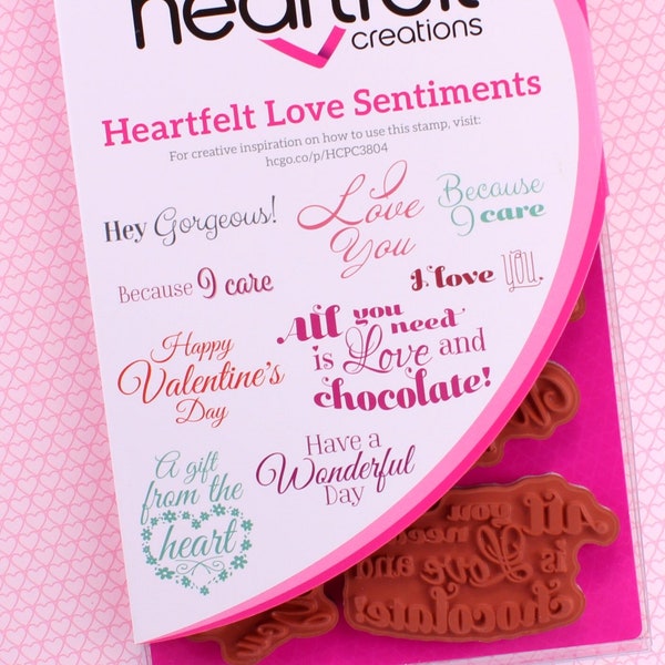 Heartfelt Creations Heartfelt Love Sentiments Cling Stamp Set