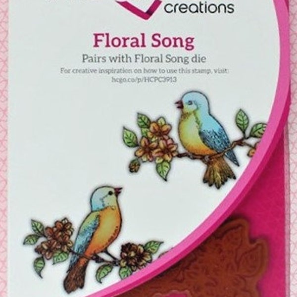 Heartfelt Creations Floral Song Cling Stamp Set - Cascading Petals