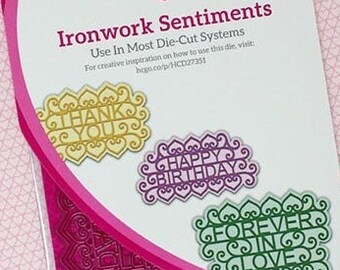 Heartfelt Creations Ironwork Sentiments Die