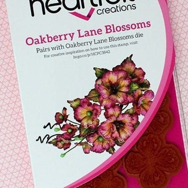 Heartfelt Creations Oakberry Lane Blossoms Cling Stamp Set - Oakberry Lane