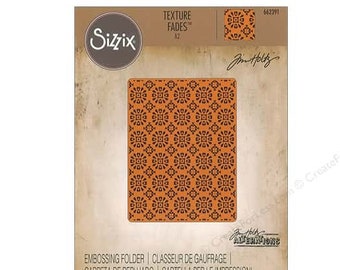 Multicolor Sizzix 3-D Impresslits Embossing Folder 664187 Fanciful by Tim Holtz
