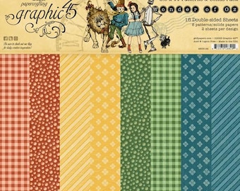 Graphic 45 Wonder of Oz 8.5 x 11 Patterns & Solids Pack