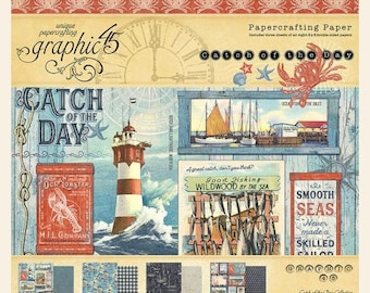 Graphic 45 Catch of the Day 8x8 Pad