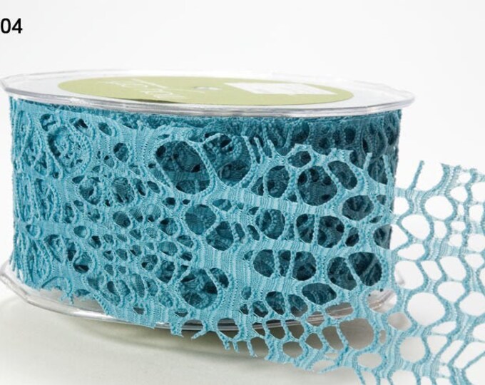 Webbed Ribbon 2 Inch Webbed Ribbon With Cut Edge WQ04 - TEAL ---may Arts Ribbon - Etsy