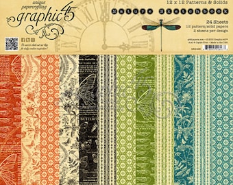 Graphic 45 Nature Sketchbook 6 x 6 Patterns & Solids Pad