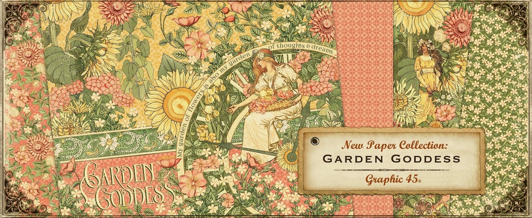 Graphic 45 Garden Goddess - 8 Design Sheets of 12 X 12 Cardstock - Etsy