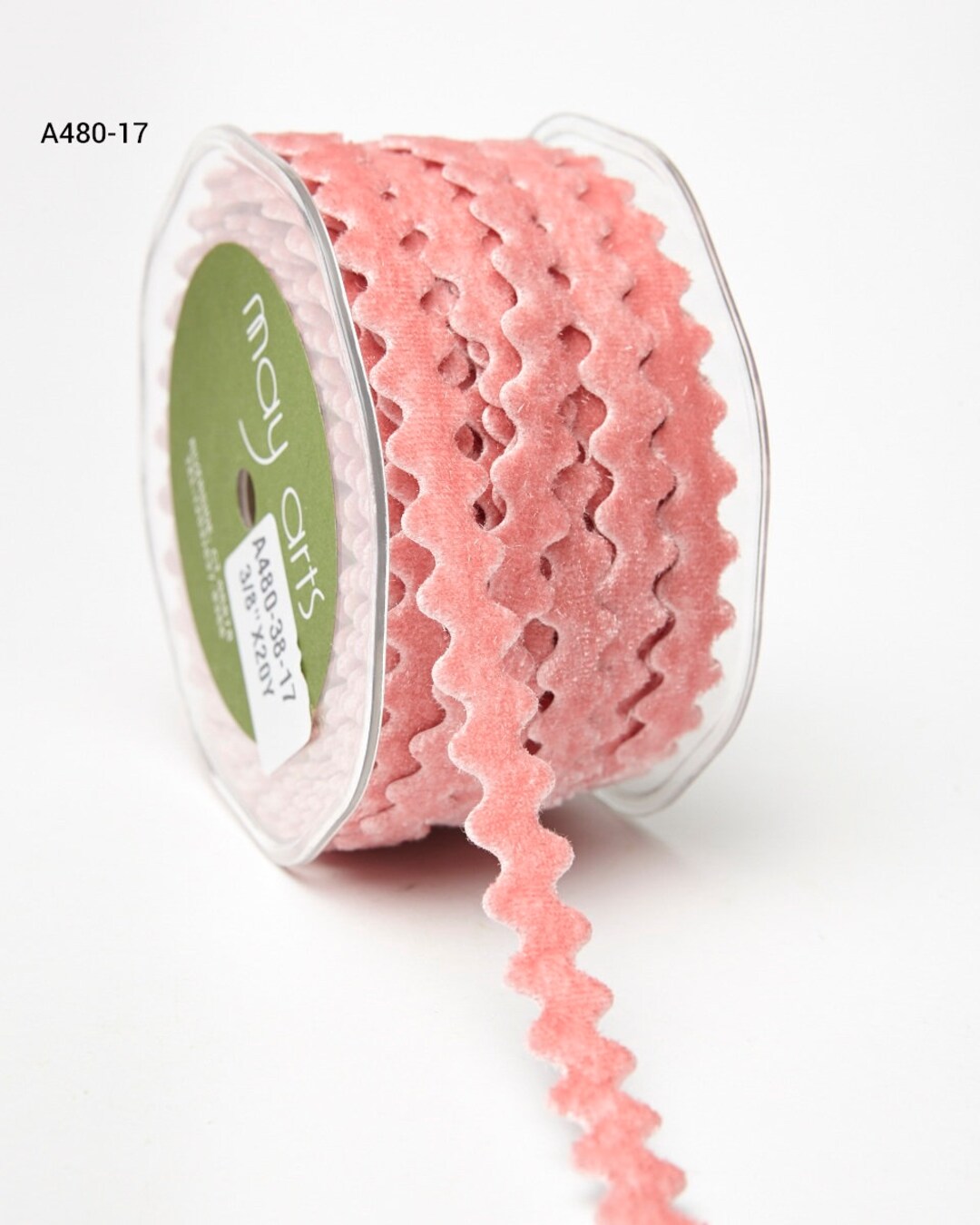 2 Yards-3/8 Inch Adhesive Velvet Ric Rac Ribbon With Cut Sealed ...