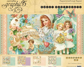 Graphic 45 Sweet Sentiments 12 x 12 Paper Pad