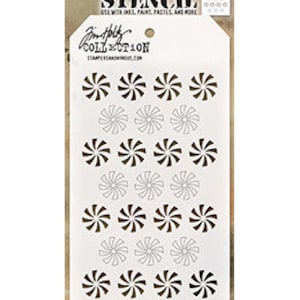 Tim Holtz Shifter PEPPERMINT Stencil - STAMPERS ANONYMOUS