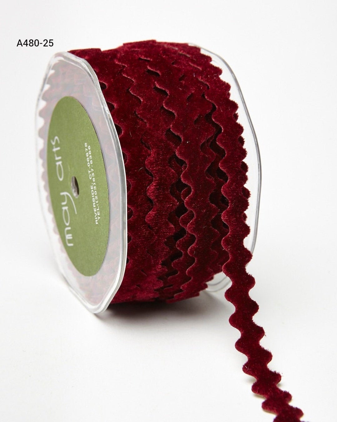 2 Yards 3/8 Inch Adhesive Velvet Ric Rac Ribbon With Cut Sealed