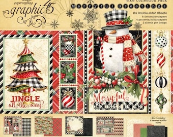 Graphic 45 Merry-ful Greetings 8×8 Collection Pack - Coming soon - Pre-Order Now