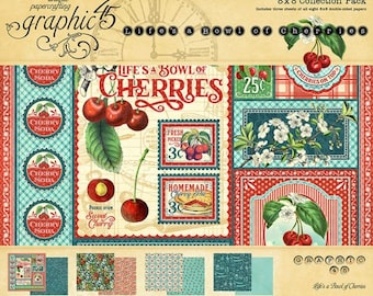 Graphic 45 Life’s a Bowl of Cherries 8×8 Collection Pack