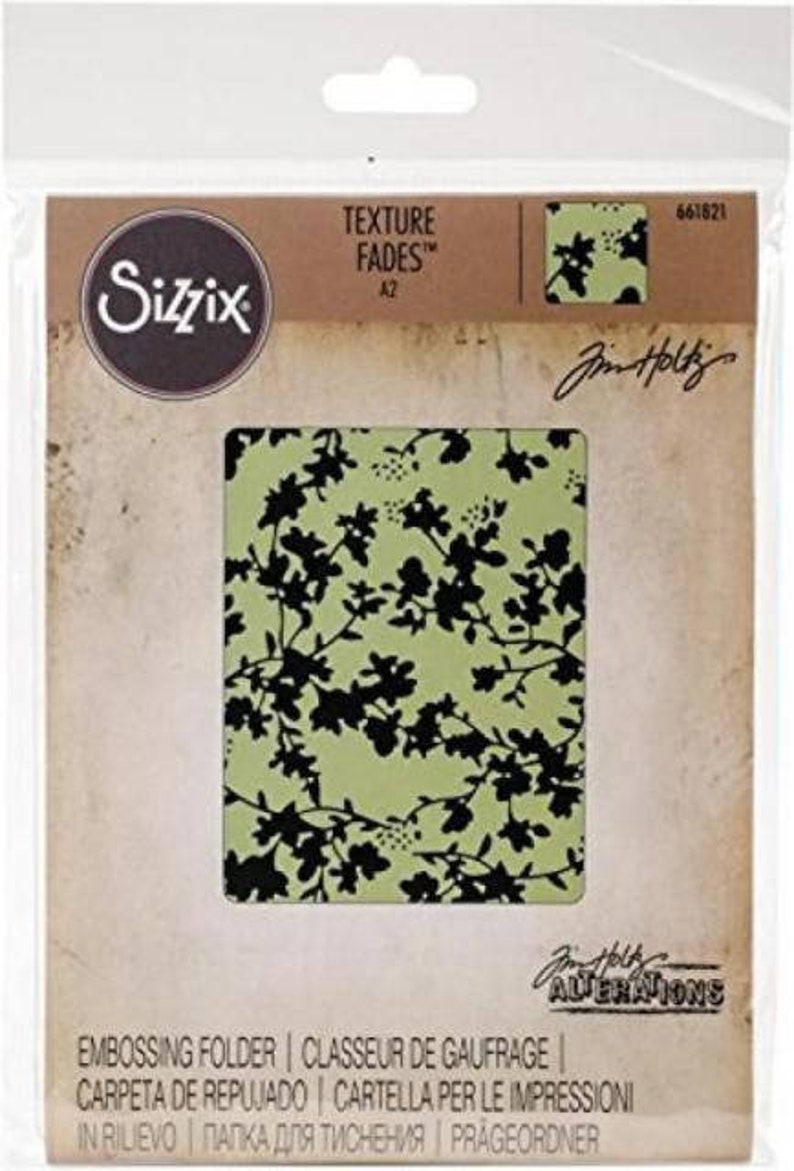 Sizzix 661821 Floral Texture Fades Embossing Folder