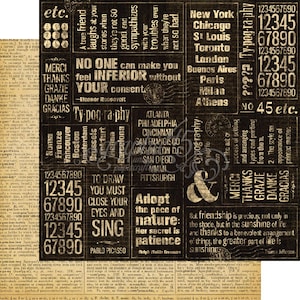 8 X 8 Graphic 45 Typography Paper Pad - Etsy