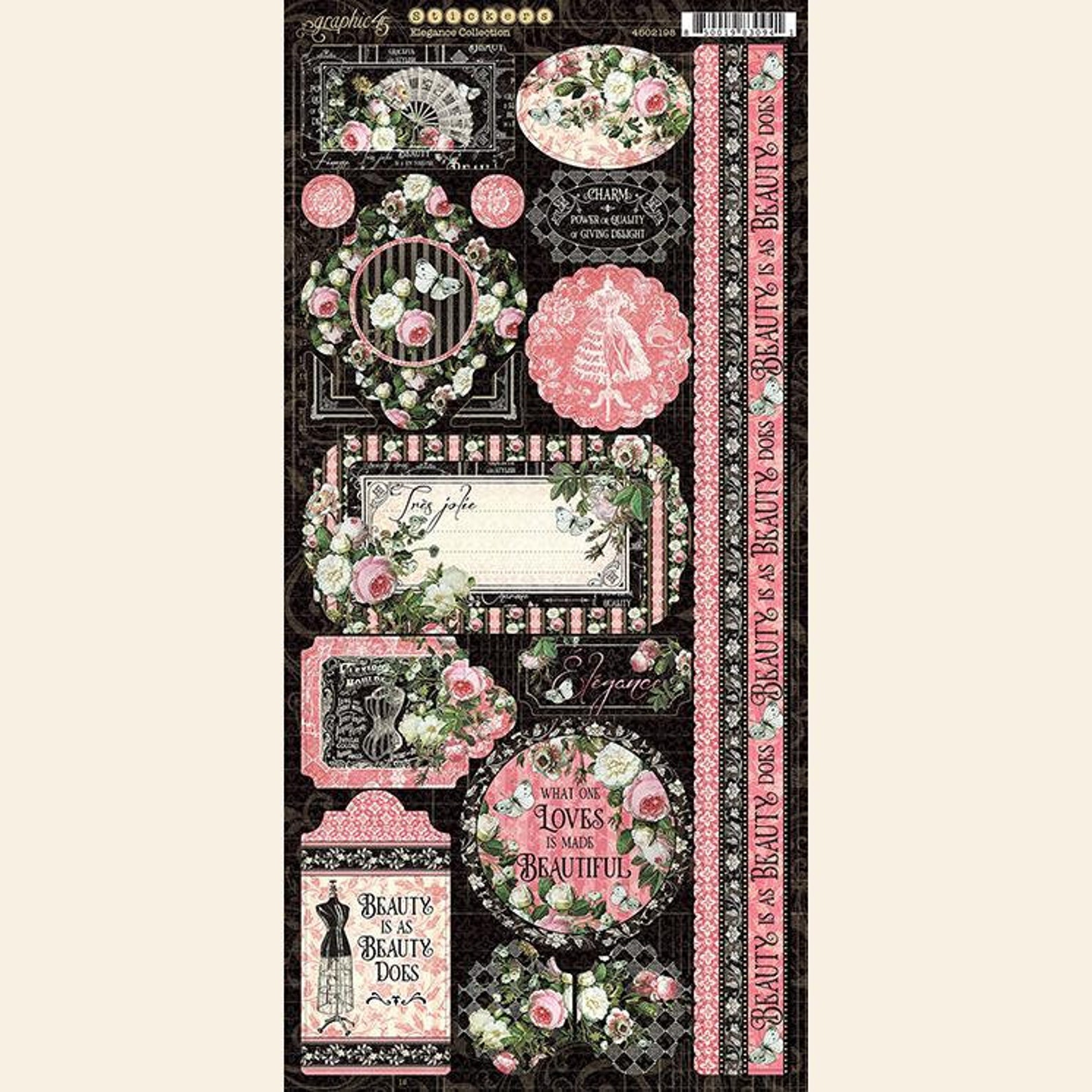 Graphic 45 Elegance Stickers Etsy