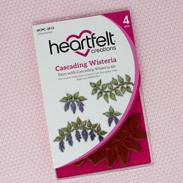 Heartfelt Creations Cascading Wisteria Cling Stamp Set - Cascading Petals