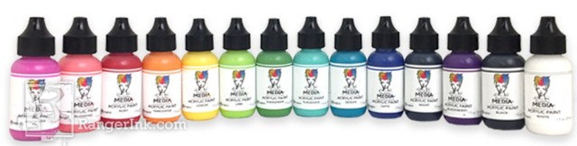 25 Dina Wakley Media Acrylic Paints 1 Oz Bottles | Etsy