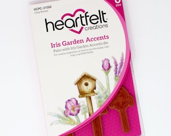 Heartfelt Creations Iris Garden Accents Cling Stamp Set - Iris Garden