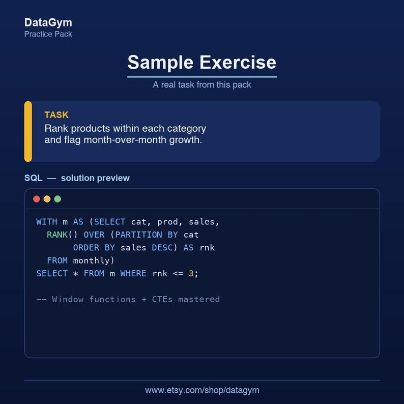 Zaawansowane ćwiczenia SQL | Rekurencyjne CTE – analiza lejkowa Funkcje okna | Analityk danych zdjęcie 4