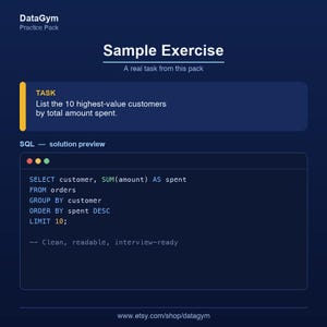 Sql-Übungsprobleme für Anfänger | Suchen Sie Hilfe? Datenanalytiker Bild 4