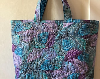 Green Quilted ILY Tote
