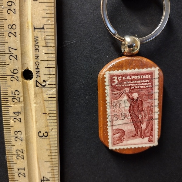 postage Stamp Keychain United States Performing arts