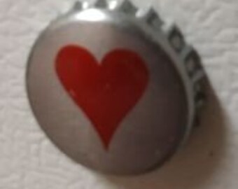 Heart Bottlecap Magnet