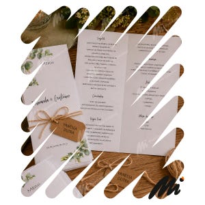 Personalized Wedding Menu Cards | Custom Event Menus with Tag & Jute Twine | Elegant Table Menu