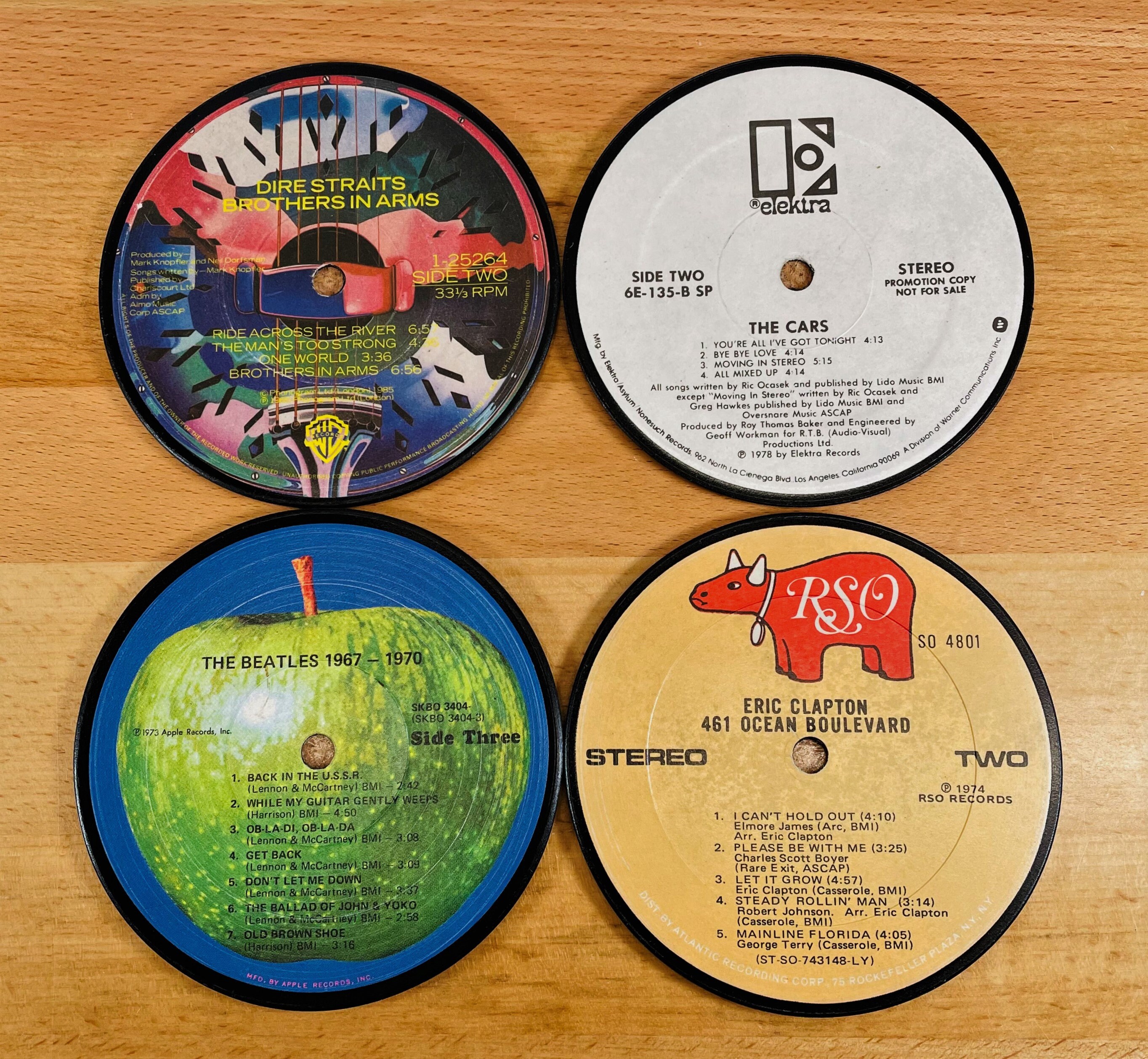 4 COASTERS Record Album Coasters vinyl record drink Etsy