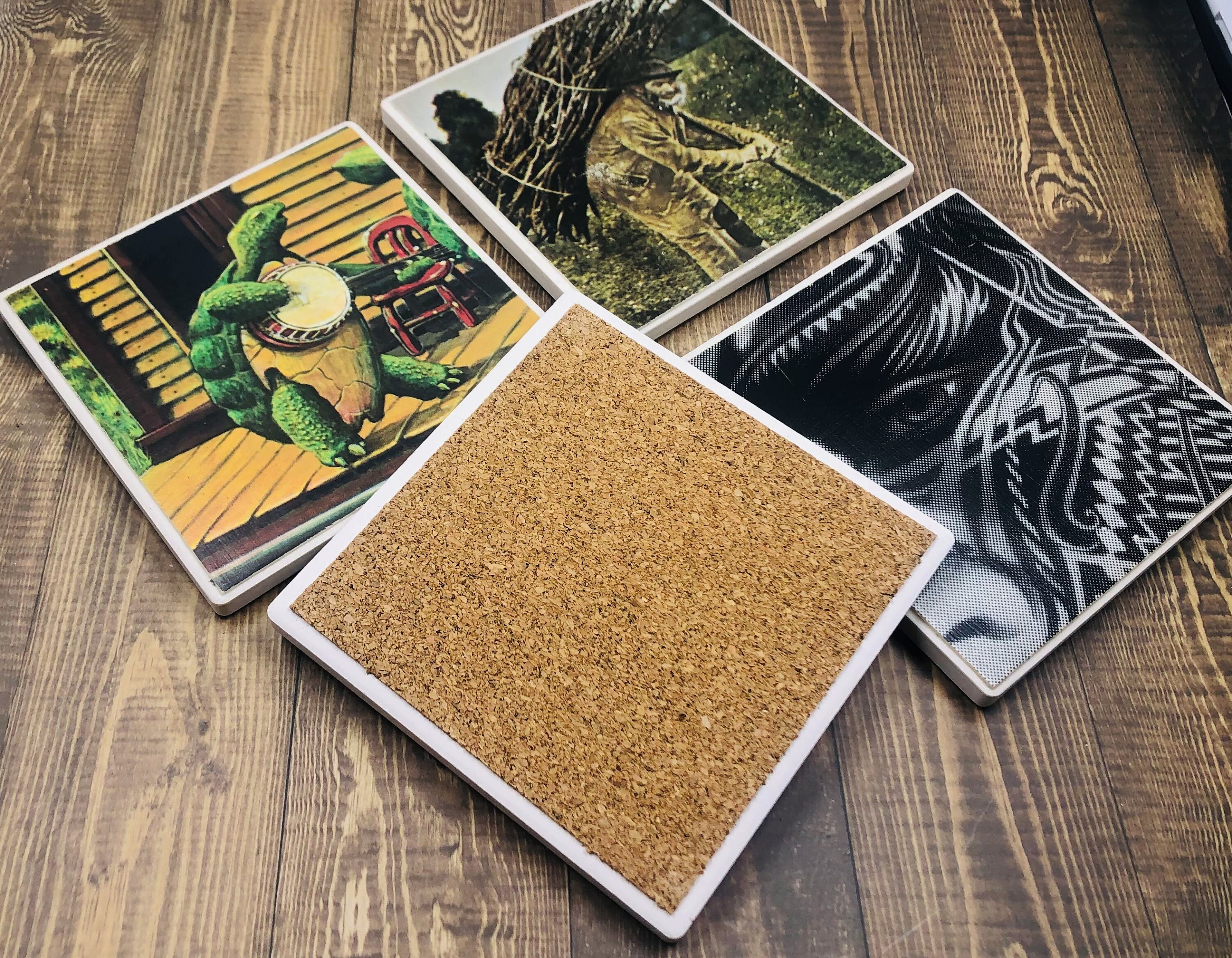 4 COASTERS Record Album Cover Artwork Ceramic Coasters Etsy