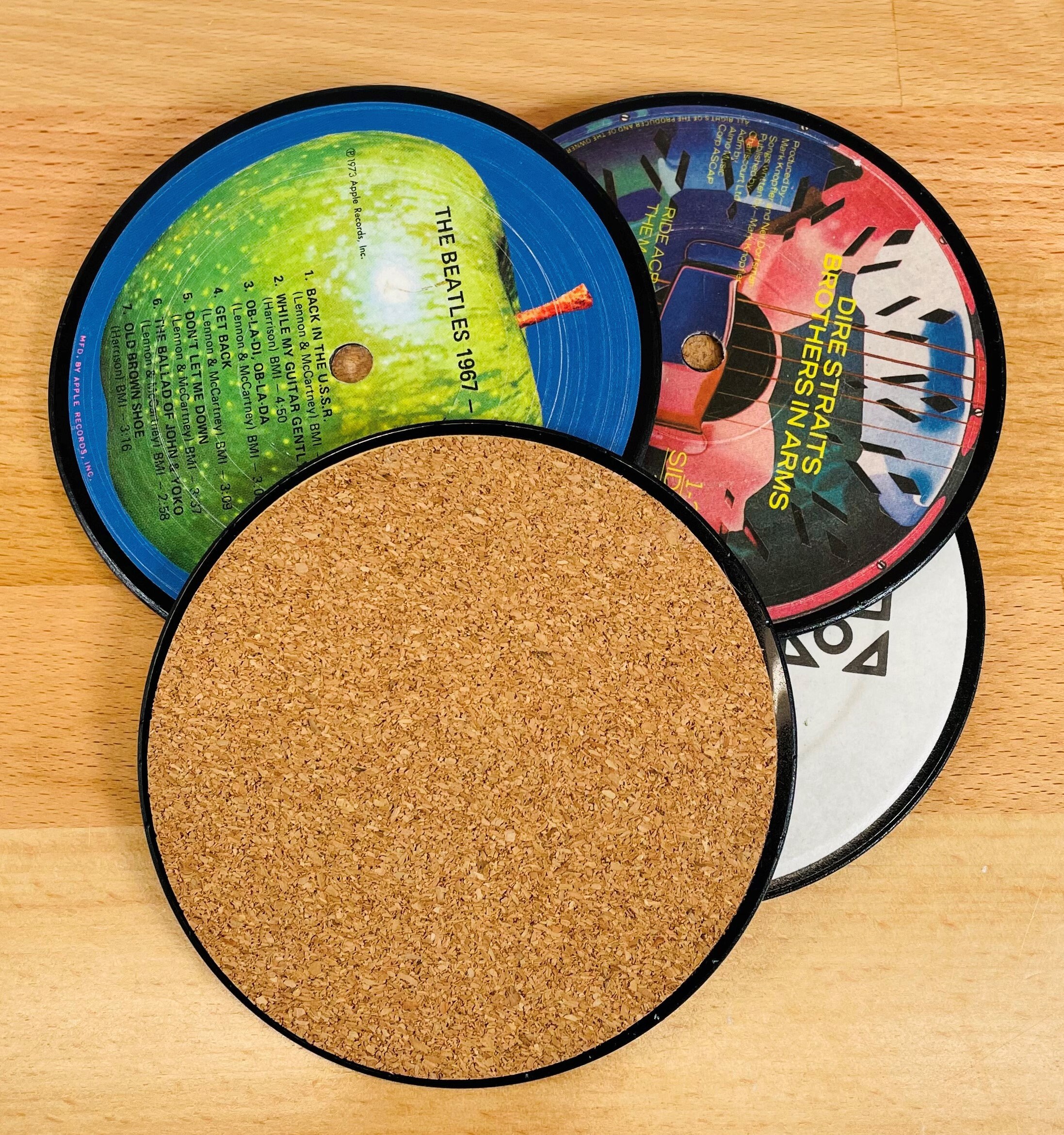 4 COASTERS Record Album Coasters vinyl record drink Etsy