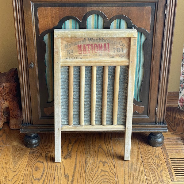 Antique - National Washboard Co. - Memphis - Chicago - Laundry Room Decor