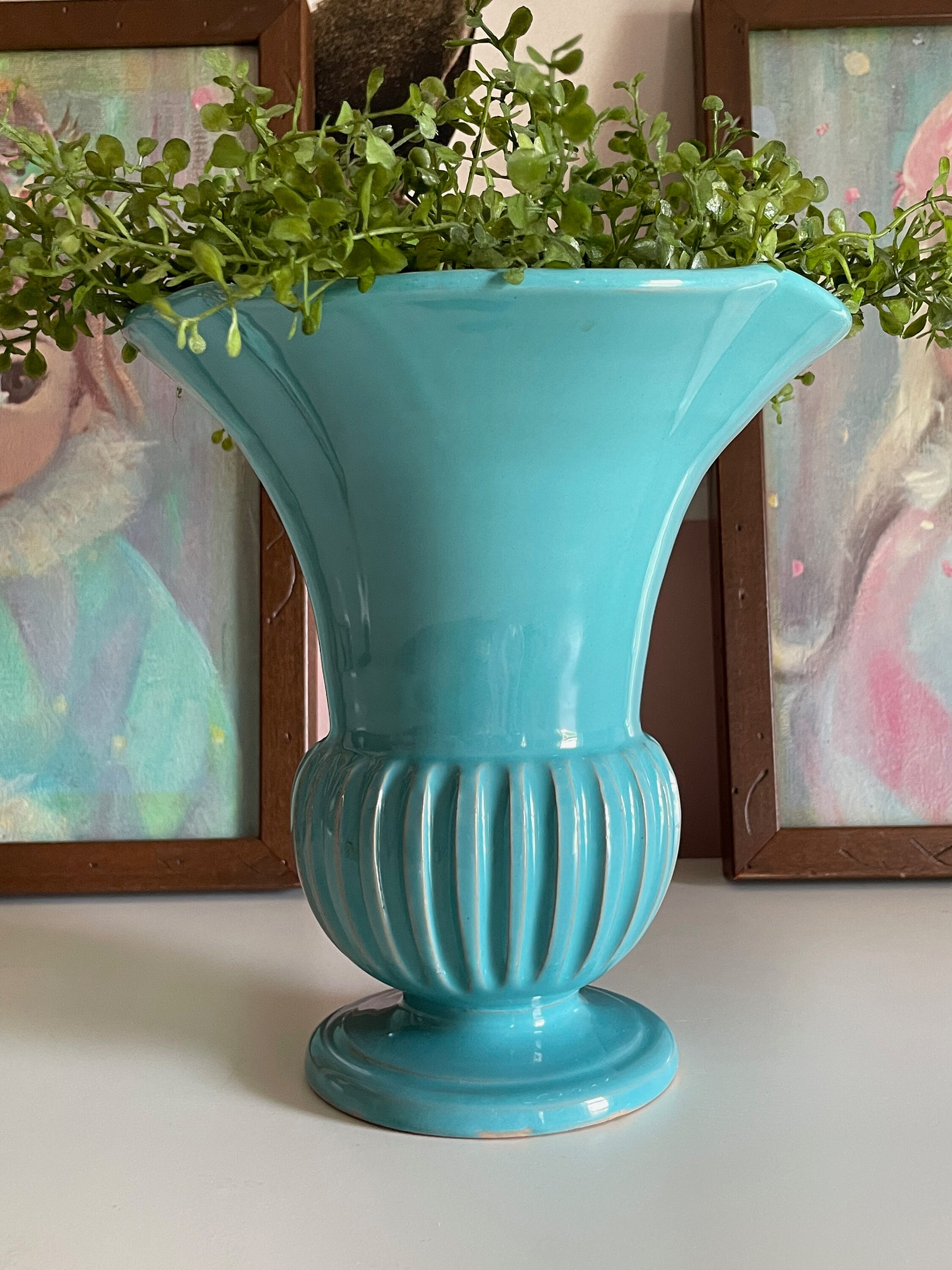 Mid Century Italian Faience Pottery Vase - Signed & Numbered 20/57 - Etsy