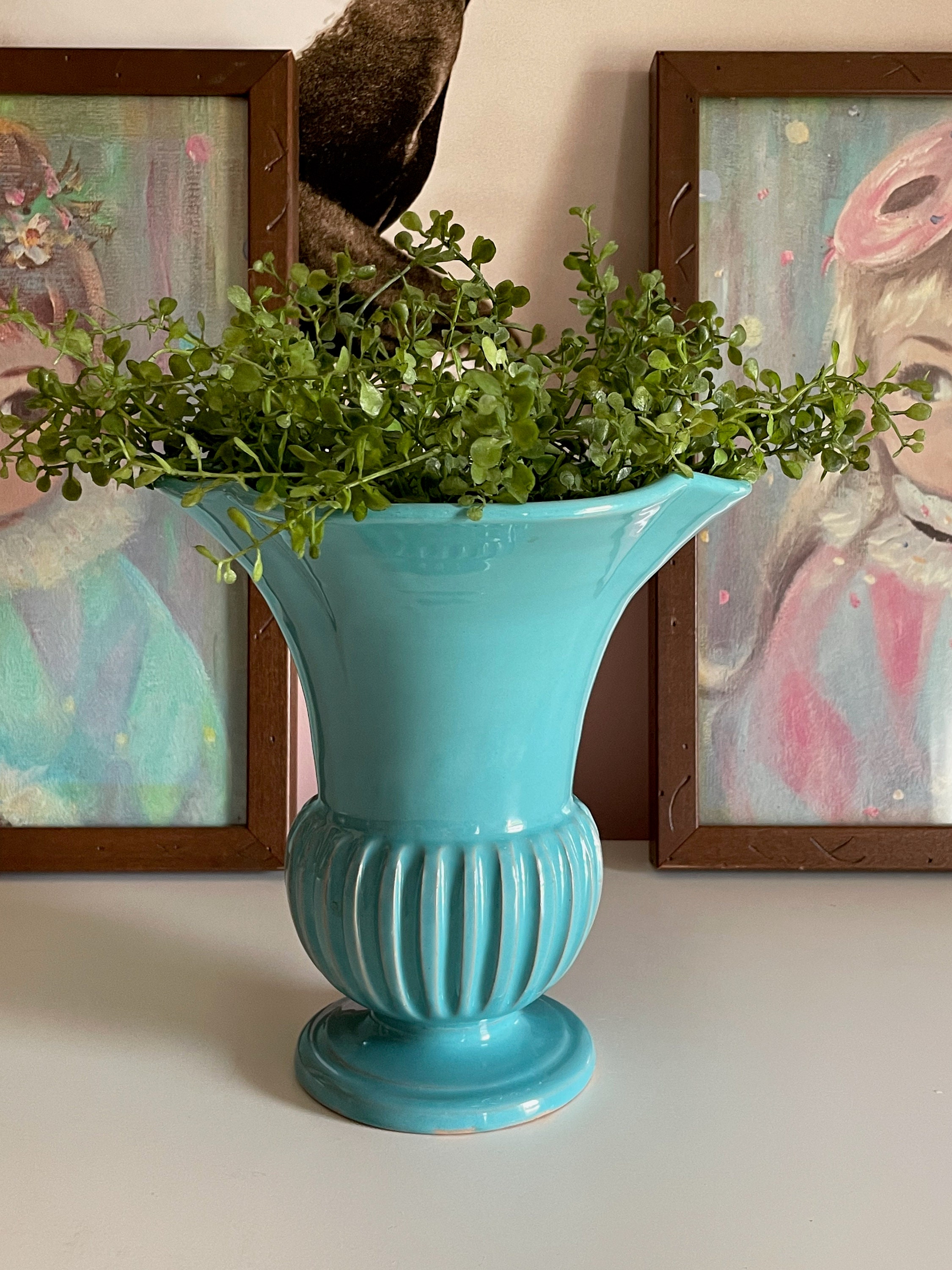 Mid Century Italian Faience Pottery Vase - Signed & Numbered 20/57 - Etsy