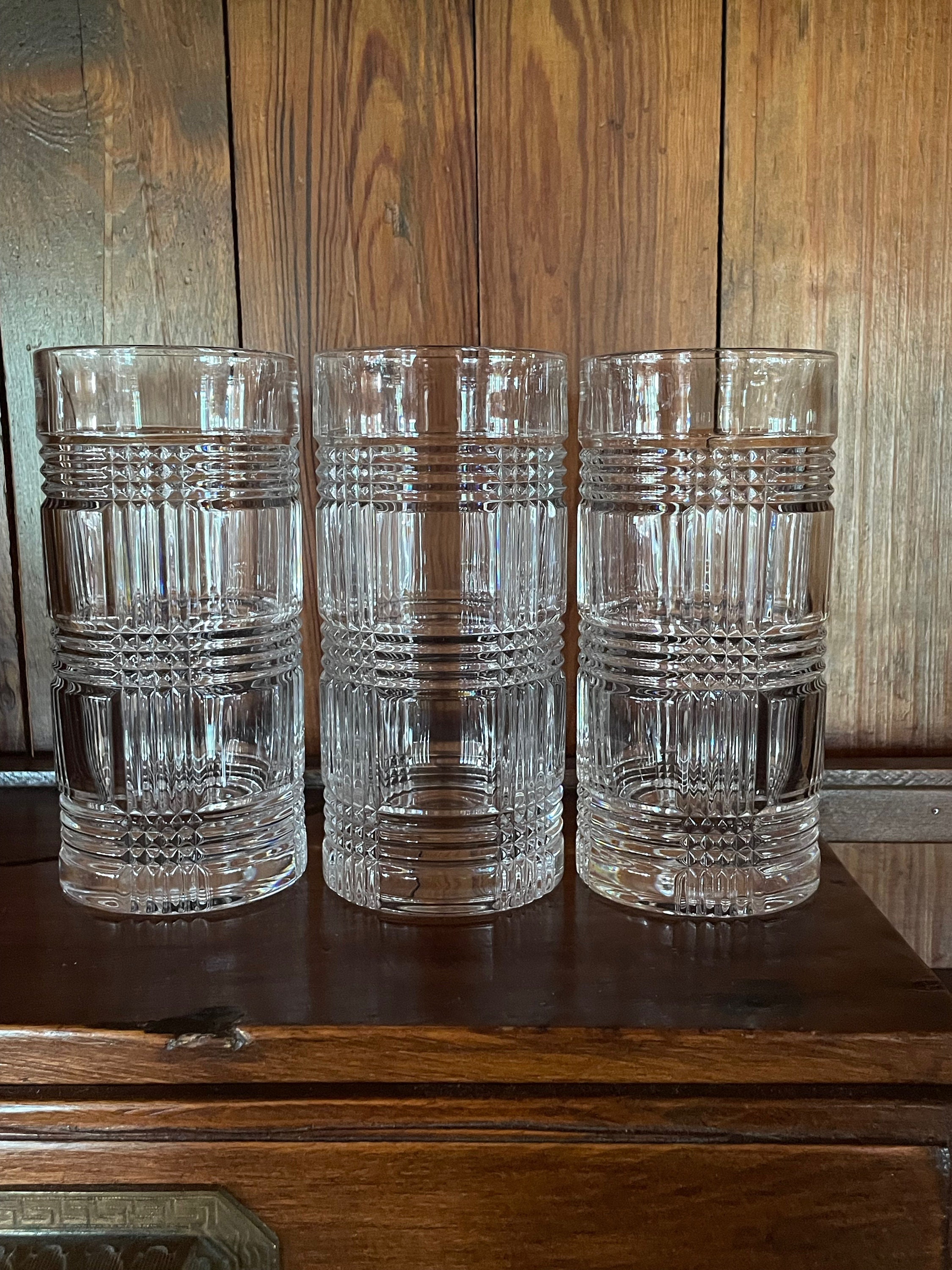 Ralph Lauren Glen Plaid Crystal Glassware Sold Etsy