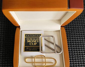 Thumbsquare Sterling Silver/24K Gold  Money/Paper Clip