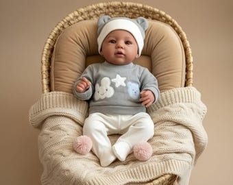 Poupée reborn de 45 cm (18 pouces), corps en tissu doux, yeux ouverts, cheveux peints, bébé fille réaliste