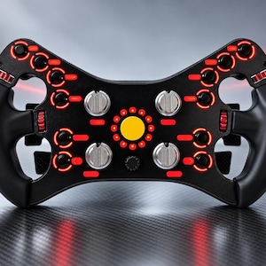 GT3 Sim Racing Wheel 296, Carbon Fiber Sim Wheel, USB PC Simhub (296 GT Sim Wheel)
